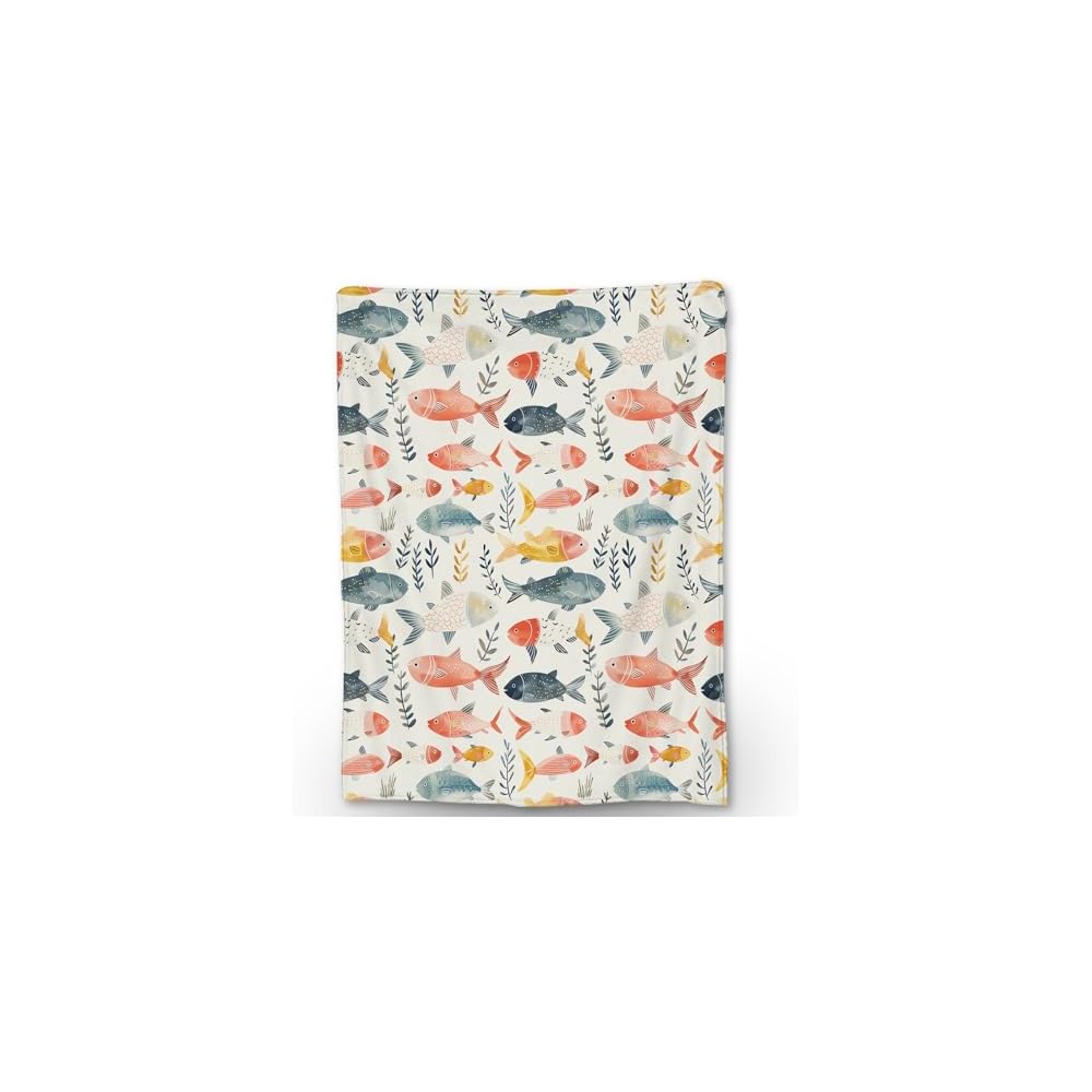 Macaron & Floral Blanket | Soft Fuzzy Warm Lightweight Flannel Throw Blanket Perfect for Couch, Bed, Travel & Outdoor Use, Cozy Blankets for Adults Kids Women 60×50 in