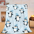 Penguin Blanket Cute Antarctica Penguins Throw Blanket Soft Warm Cozy Fleece Fuzzy Plush Winter Animal Flannel Blankets Gifts for Girls Women Boys Kids Adults 40"X50"